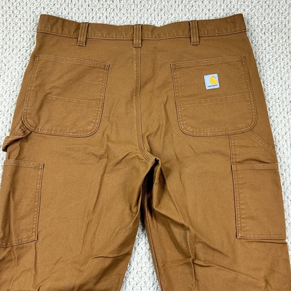 Carhartt Rugged Flex Pant Mens 38x32 Brown Duck Double Front Utility Relaxed Fit - Picture 12 of 13